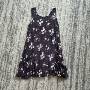 Dark purple dress with flowers